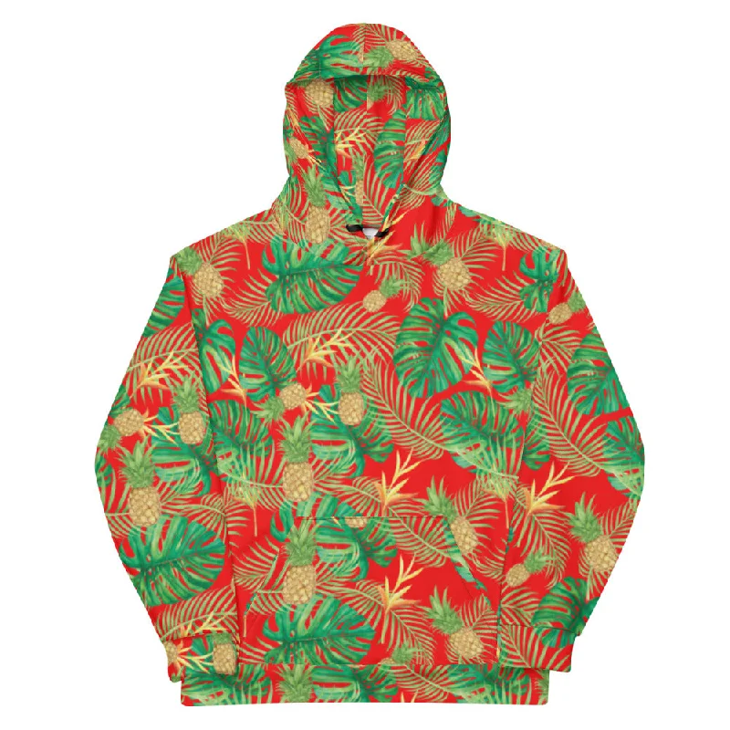 Hawaiian Boogie Bear Unisex Hoodie Hoodie with Elastic Cuffs Stretchable Comfortable