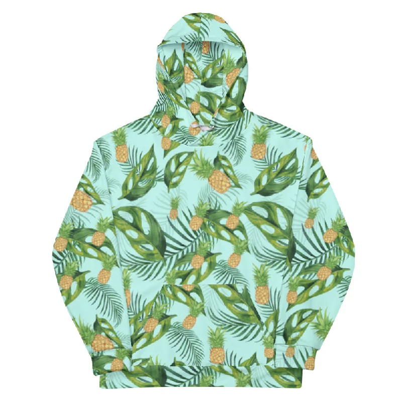 Hawaiian Print Unisex Hoodie Hoodie with Ribbed Neckline Snug Warm