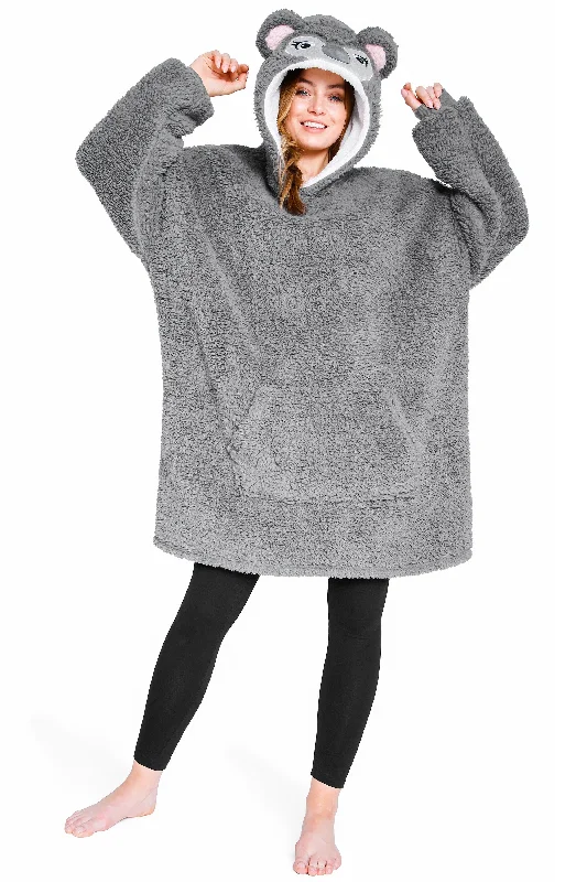 CityComfort Oversized Hoodie for Women Fleece Hoodie - Koala Hoodie with Color Block Contrast Stylish