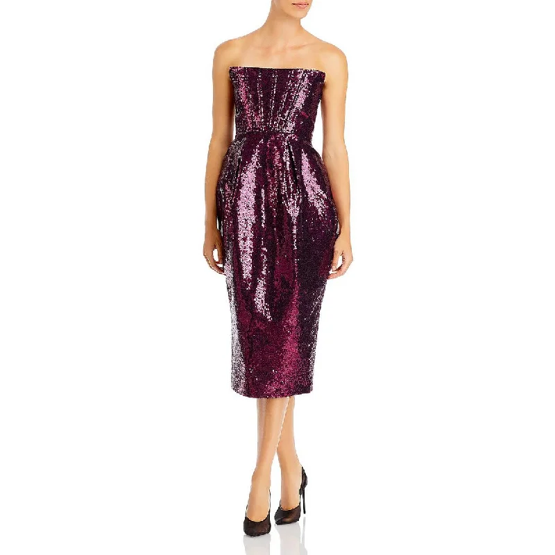 Bronx And Banco Womens Maraya Corset Seamed Midi Cocktail and Party Dress Tunics Gym athletic