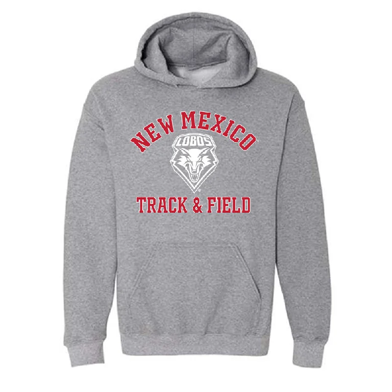 New Mexico - NCAA Women's Track & Field : Meadow Drebert - Classic Shersey Hooded Sweatshirt Hoodie with Applique Textured Unique