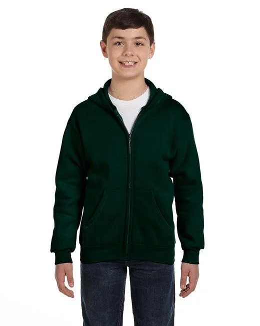 Hanes Youth 7.8 oz. EcoSmart  50/50 Full-Zip Hooded Sweatshirt P480 Hoodie with Print Artistic Unique