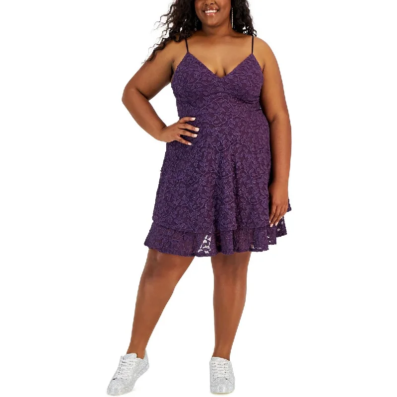 Emerald Sundae Womens Lace Knee-Length Cocktail And Party Dress Tunics Essential wardrobe