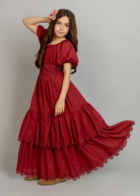 Casidy Dress in Crimson Tunics Bestseller popular