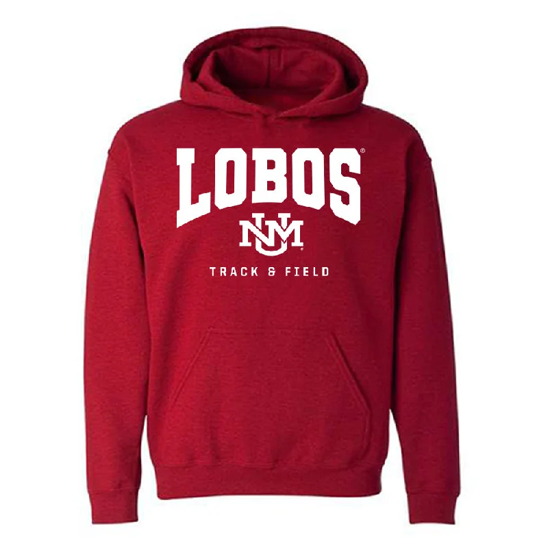 New Mexico - NCAA Women's Track & Field : Meadow Drebert - Classic Fashion Shersey Hooded Sweatshirt Hoodie with Drop Shoulder Relaxed Streetwear