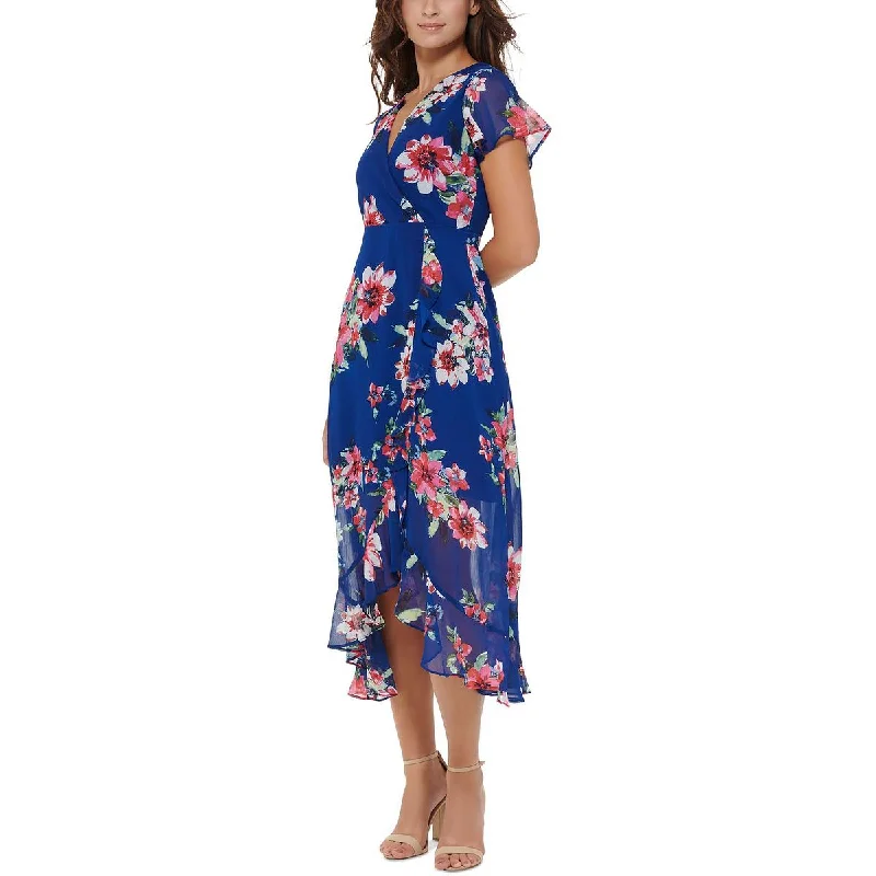 Kensie Dresses Womens Chiffon Floral Print Cocktail and Party Dress Tunics Canvas sturdy
