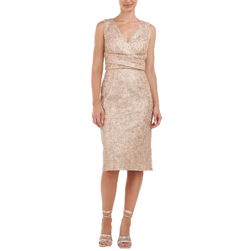 JS Collections Womens Embellished V-Neck Cocktail And Party Dress Tunics Cozy soft