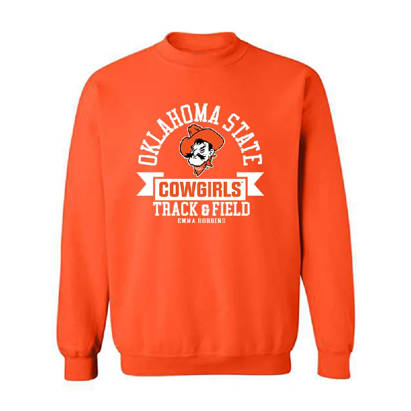 Oklahoma State - NCAA Women's Track & Field : Emma Robbins - Classic Fashion Shersey Crewneck Sweatshirt Hoodie with Drawcord Adjustable Secure