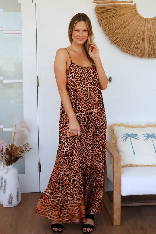 Charlotte The Label Miriam Slip Dress Animal empire Waist empire