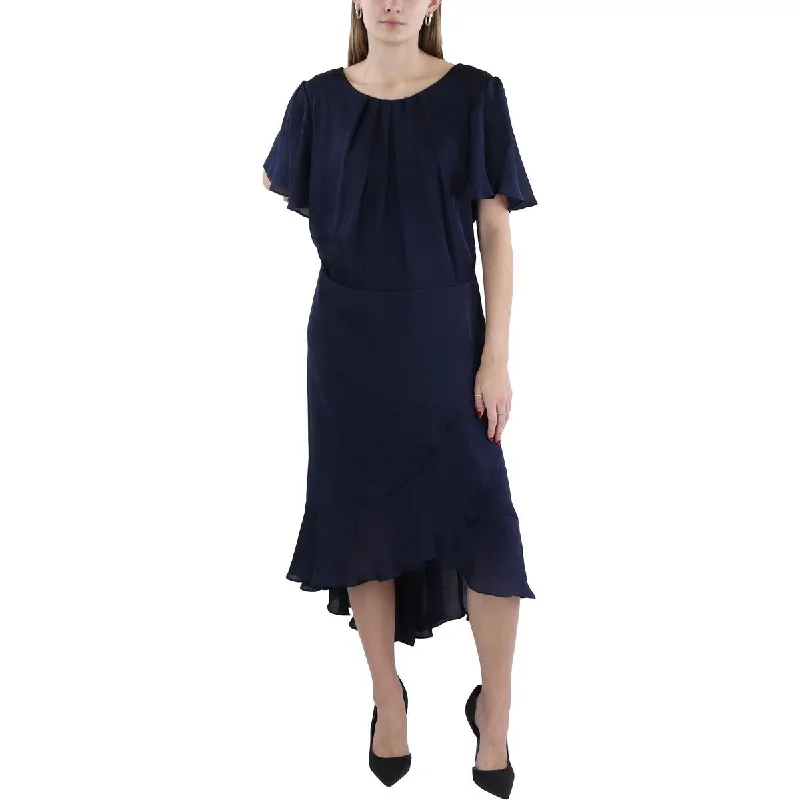 Jessica Howard Womens Plus Satin Faux Wrap Cocktail And Party Dress Tunics Trendy modern