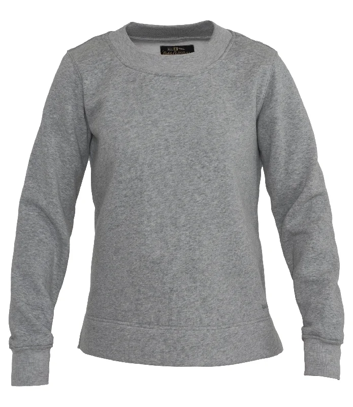 Women's Flex Crew Sweatshirt Hoodie with Hem Raw Edge Edgy Unfinished