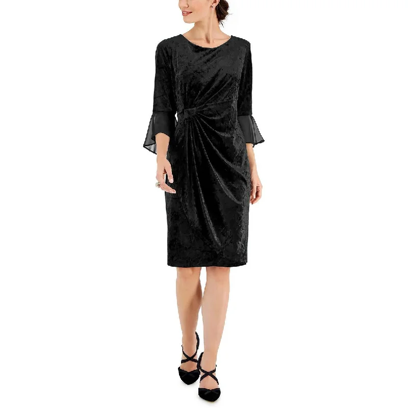 Connected Apparel Womens Velvet Midi Cocktail and Party Dress Tunics Recommended stylist