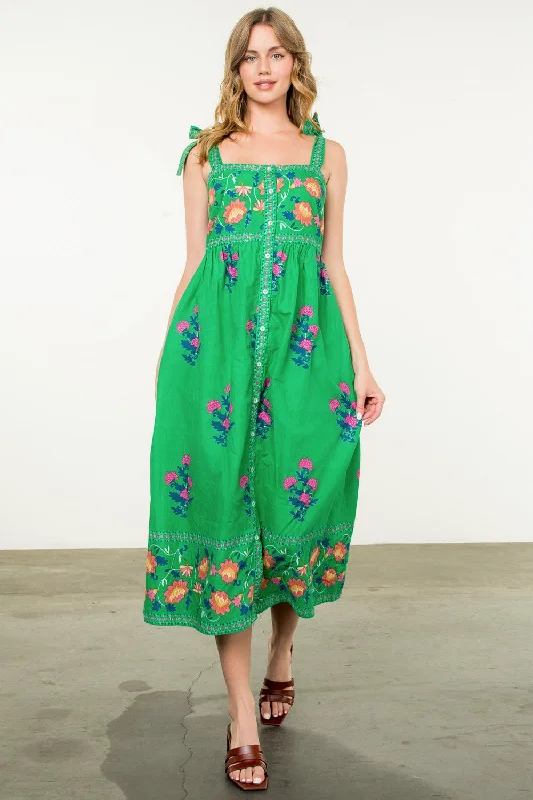 TIE STRAP FLORAL DRESS Tunics Stylish elegant