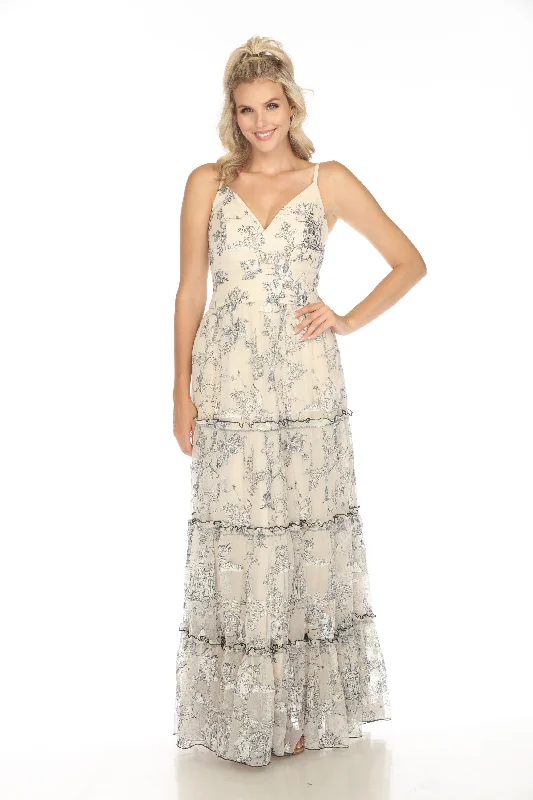 Johnny Was House On Hill Embroidered Long Dress R34424 Boho Chic Tunics Trendy modern