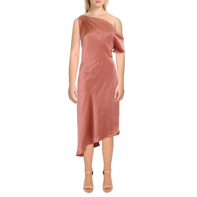 Line & Dot Womens Este Cold Shoulder Midi Cocktail And Party Dress Off-the-shoulder Chic Trendy