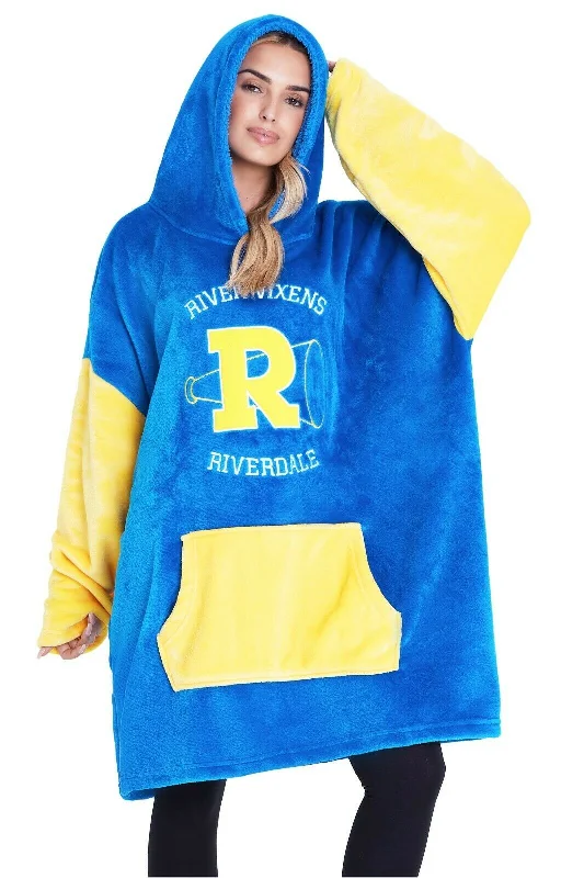 Riverdale Blanket Hoodie for Ladies, Oversized Blanket Hoodie for Women, Riverdale Gifts Blue Hoodie Sweatshirt Pullover
