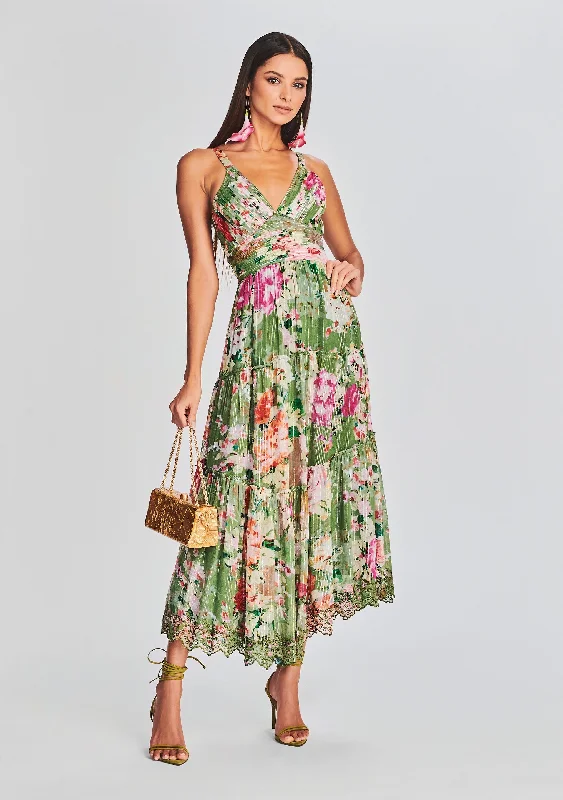 Zaria Long Dress Halter Neckline Beach
