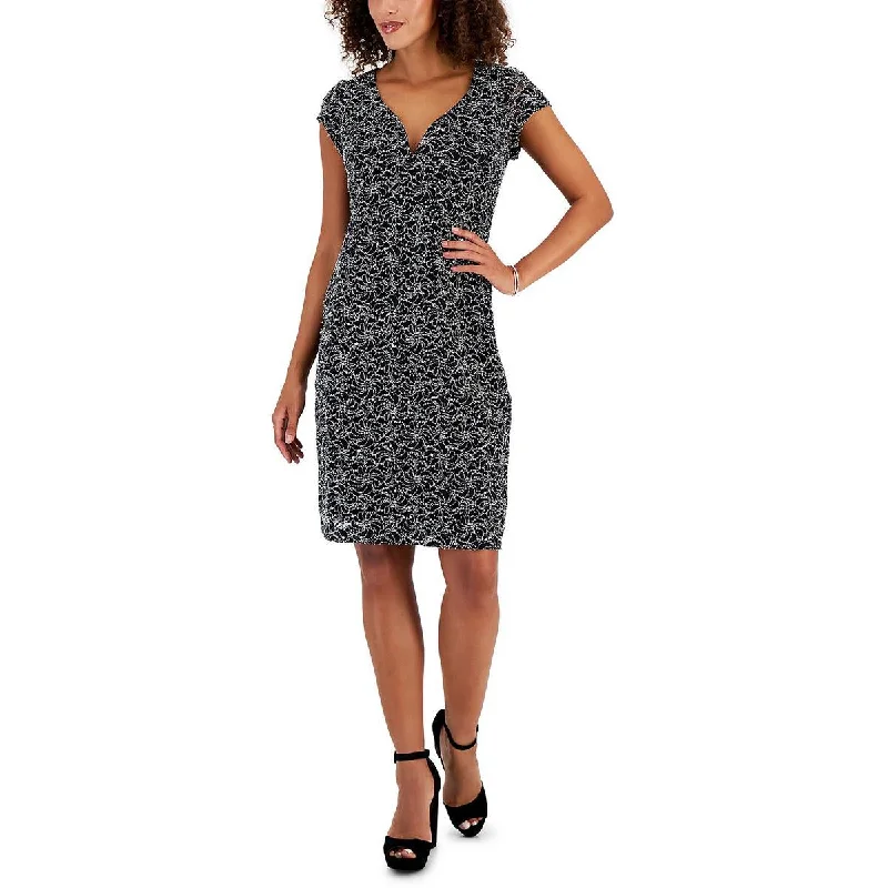 Connected Apparel Womens Sparkle V-neck Cocktail And Party Dress Tunics Top rated