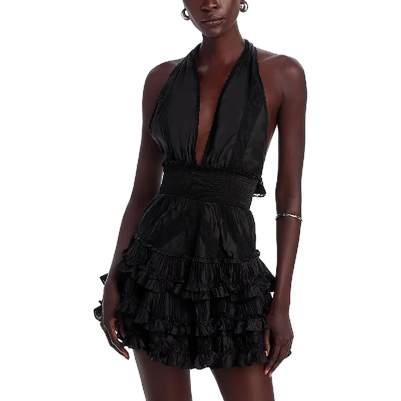 LoveShackFancy Womens Quintelle HalterTop Tiered Cocktail And Party Dress Tunics Chinos classic LoveShackFancy Womens Quintelle HalterTop Tiered Cocktail And Party Dress Tunics Chinos classic
