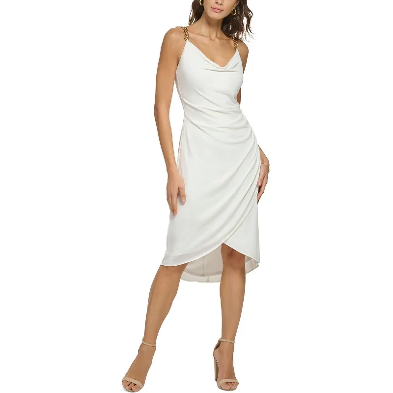 Guess Womens Jersey Cowlneck Cocktail And Party Dress Tunics Fleece cozy