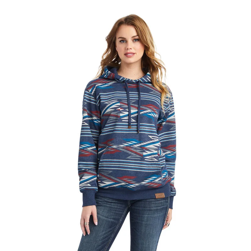 Ariat Women's All Over print Chimayo Hoodie 10042137 Hoodie with Hem Ribbing Snug Secure