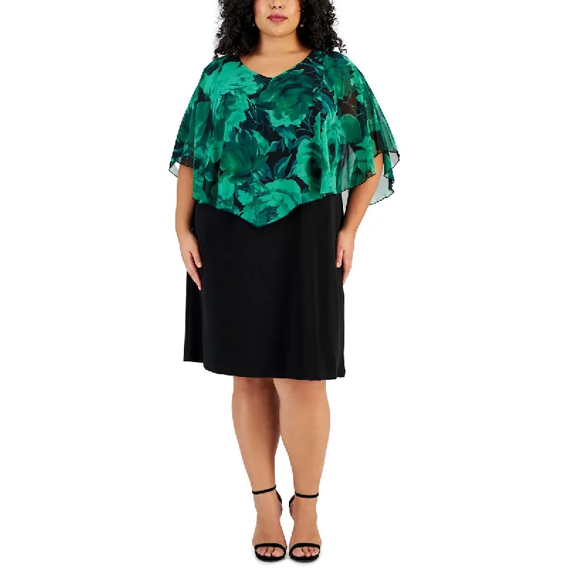 Connected Apparel Womens Plus Drapey Jersey Cocktail And Party Dress Tunics Summer linen