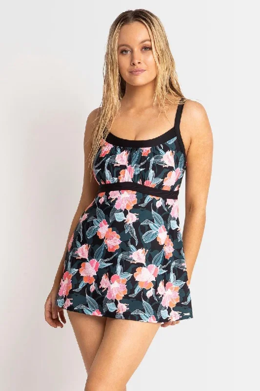 Jantzen JA84290 Select Empire Swim Dress Coral Tunics Floral girly