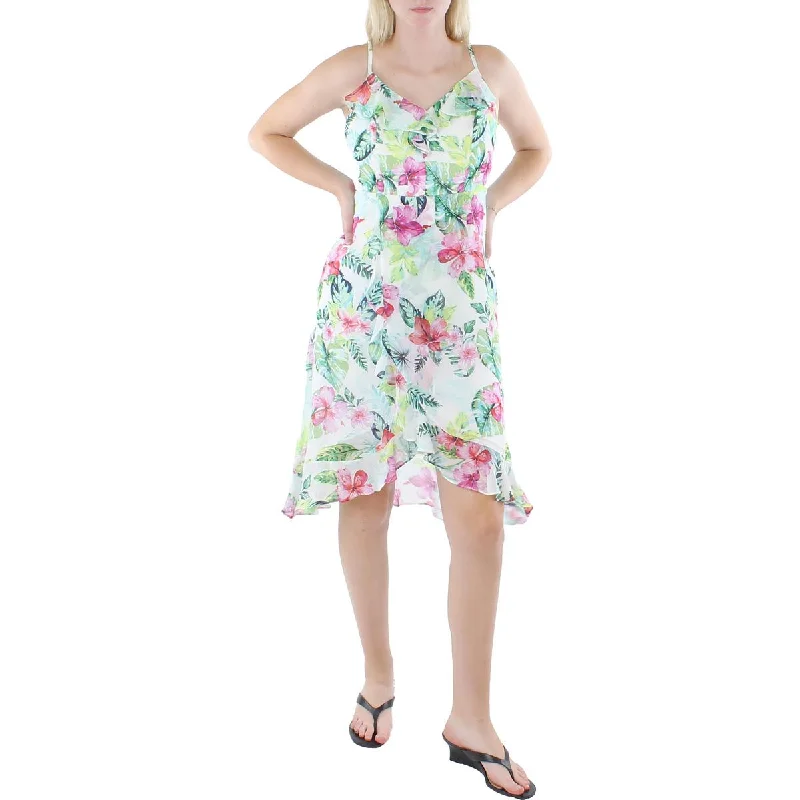Kensie Womens Floral Print  Cocktail and Party Dress Tunics Trousers formal