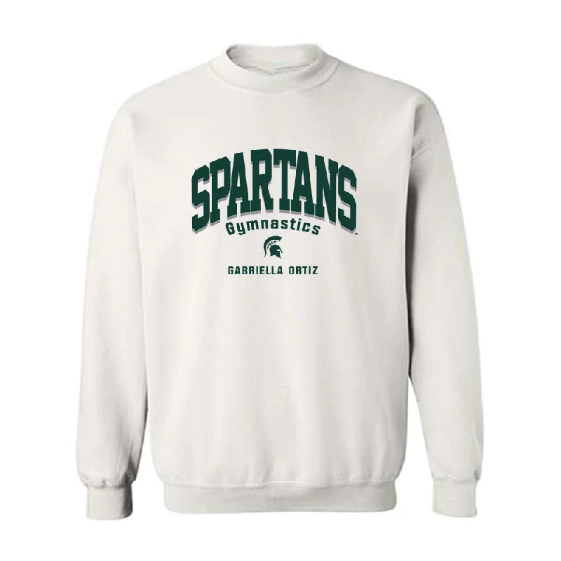 Michigan State - NCAA Women's Gymnastics : Gabriella Ortiz - Crewneck Sweatshirt Classic Fashion Shersey Hoodie with High Neck Warm Protective