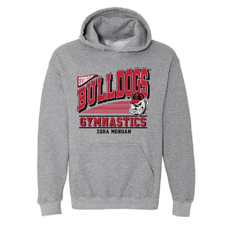 Georgia - NCAA Women's Gymnastics : Zora Morgan - Classic Fashion Shersey Hooded Sweatshirt Hoodie Dress Longline Feminine