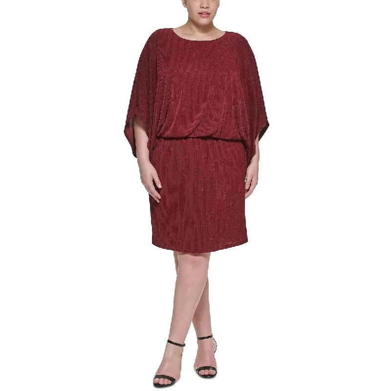 Jessica Howard Womens Plus Metallic Drapey Cocktail and Party Dress Tunics Timeless classic