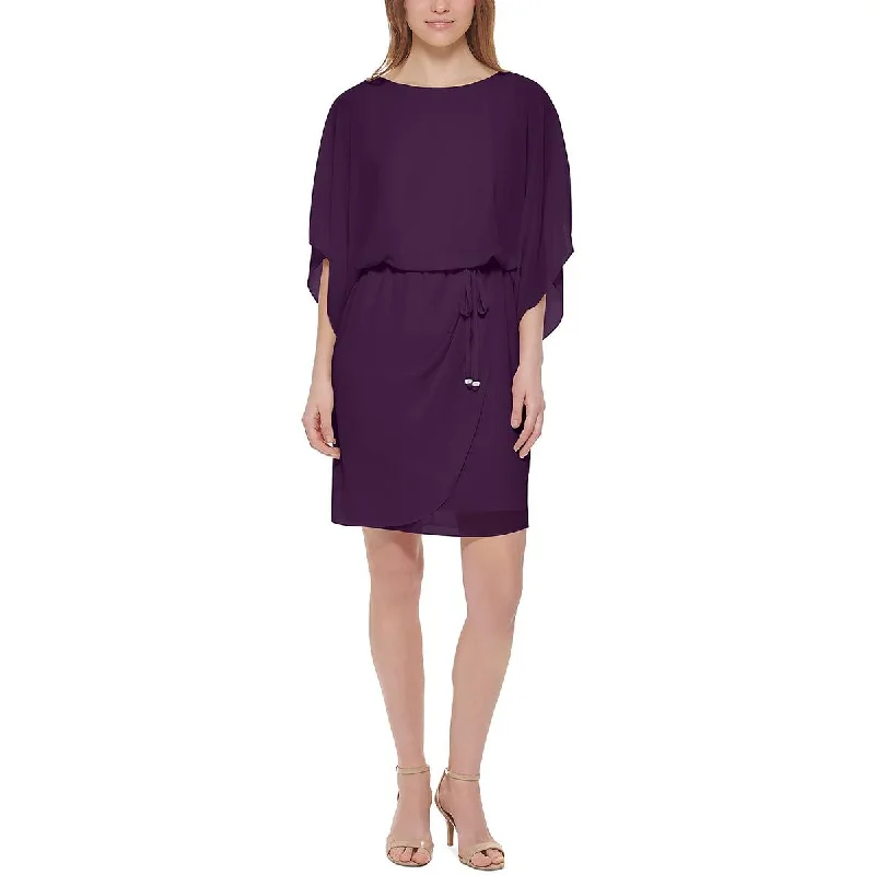 Jessica Howard Womens Petites Solid Chiffon Cocktail and Party Dress Tunics Top rated