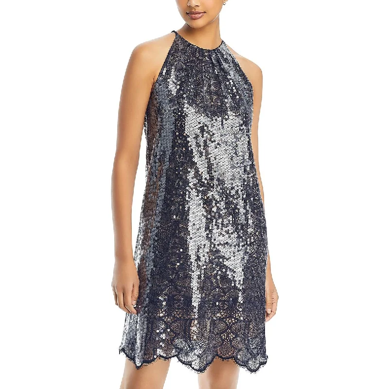 Kobi Halperin Womens MAYA Sequined Lace Overlay Cocktail And Party Dress Tunics Business professional