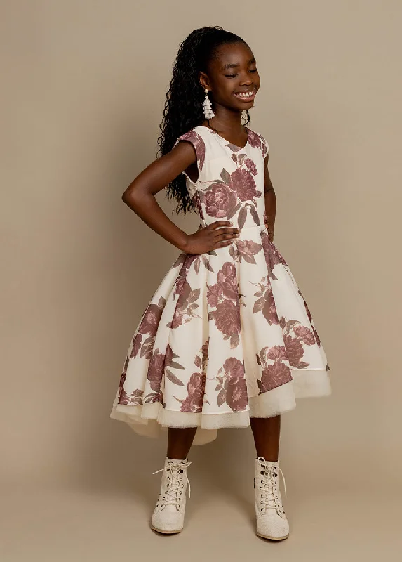 Lezah Petticoat Dress in Large Cream Floral Tunics Favorite customer