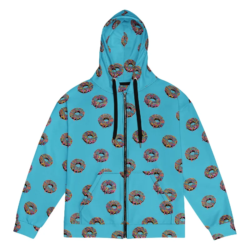 The Psychedelic Baker's Dozen Zip hoodie Hoodie with Hem Detail Decorative Unique