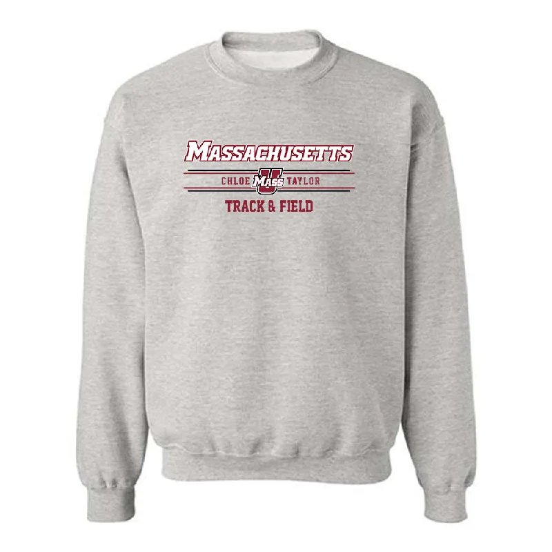 UMass - NCAA Women's Track & Field : Chloe Taylor - Classic Fashion Shersey Crewneck Sweatshirt Hoodie with Crew Neck Simple Timeless