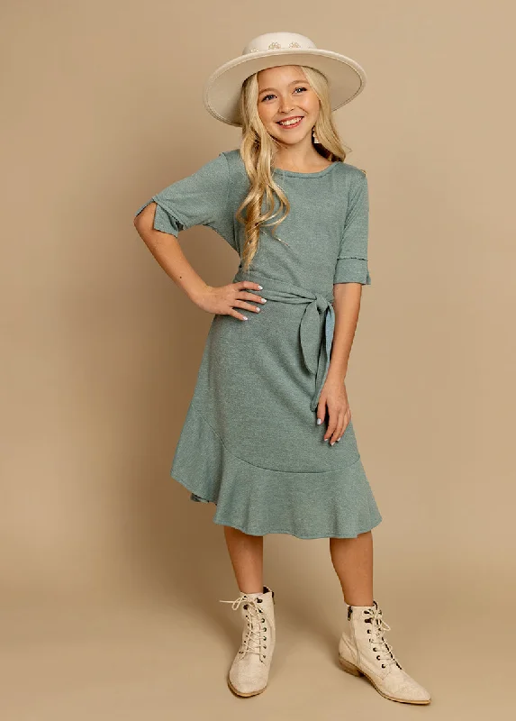 Jaliyah Dress in Island Sage Tunics Party sparkling