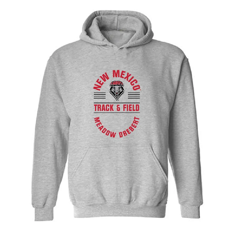 New Mexico - NCAA Women's Track & Field : Meadow Drebert - Classic Fashion Shersey Hooded Sweatshirt Hoodie with Batwing Sleeves Loose Dramatic