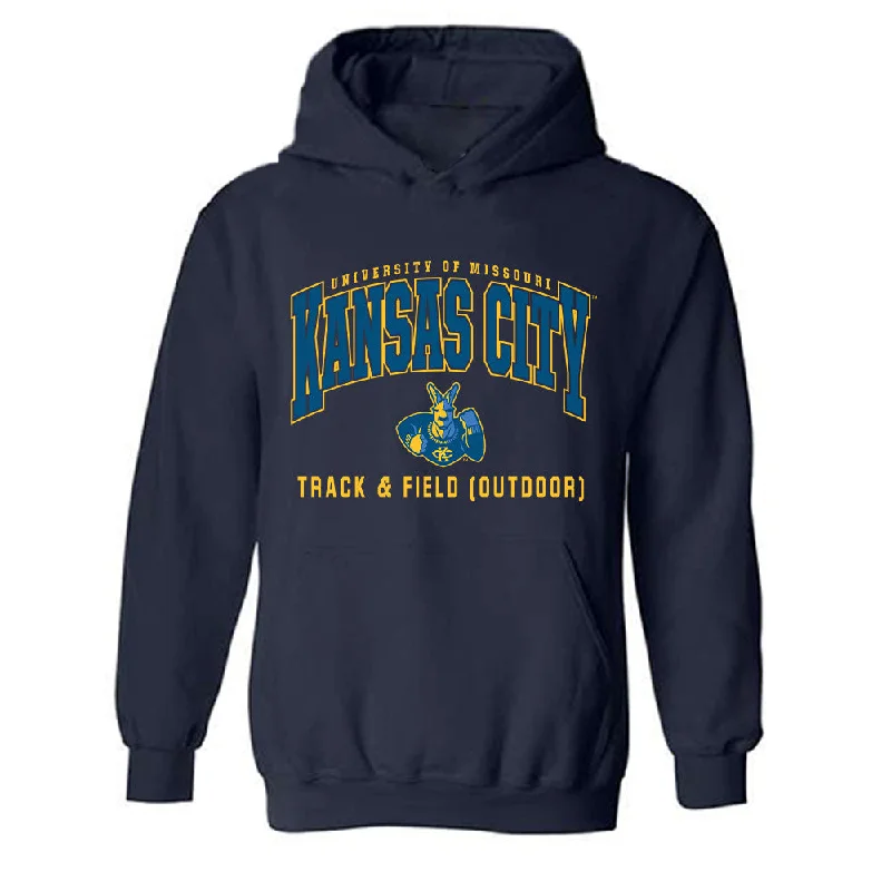 UMKC - NCAA Women's Track & Field : McKenna Hood - Classic Shersey Hooded Sweatshirt Hoodie with V-Neck Classic Versatile