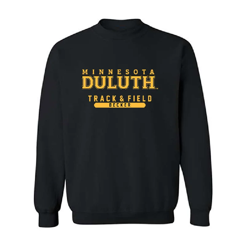 UMN Duluth - NCAA Women's Track & Field : Claire Becker - Classic Shersey Crewneck Sweatshirt Hoodie with Zipper Placket Modern Functional