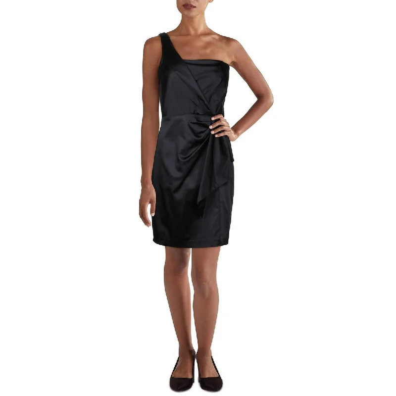 Lauren Ralph Lauren Womens Satin Pleated Cocktail And Party Dress Tunics Fashionable trendy
