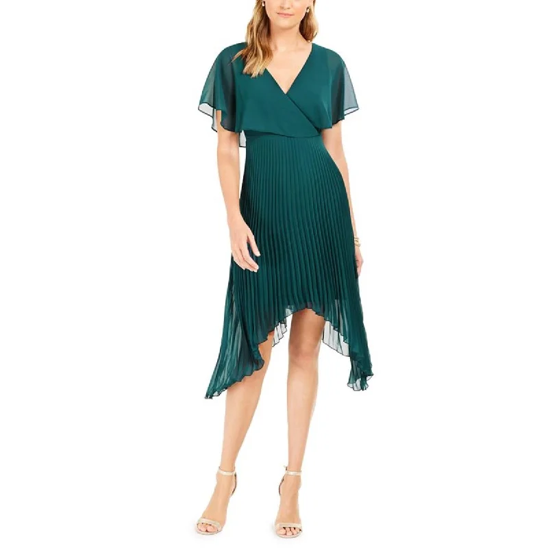 Kensie Womens Drapey Handkerchief Hem Cocktail and Party Dress Tunics Distressed trendy
