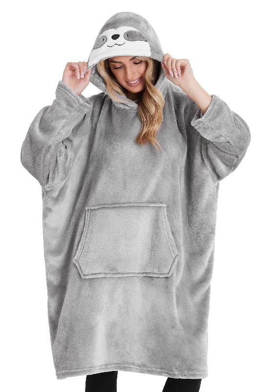 CityComfort Hoodie Blanket, Oversized Hoodie Fleece, Giant Wearable Hoodie for Women Men Hoodie with Hem Applique Textured Unique