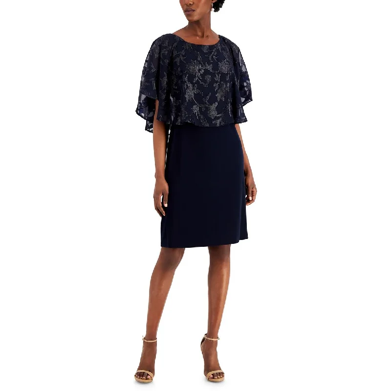 Connected Apparel Womens Drapey Midi Cocktail and Party Dress Tunics Office stylish