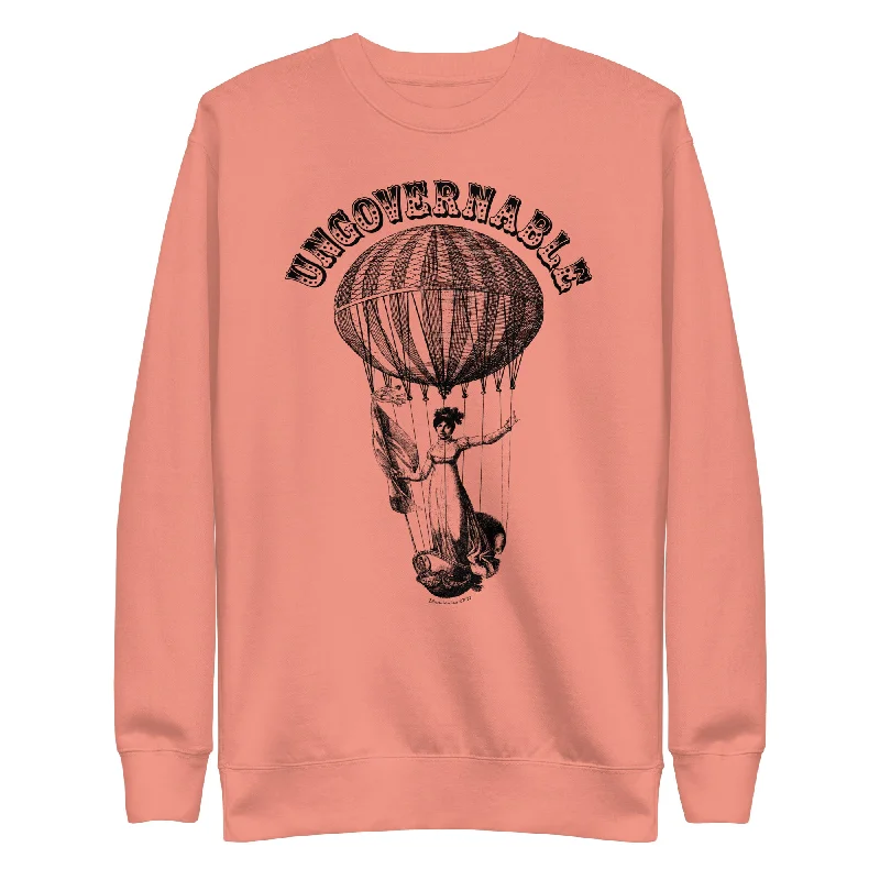 Ungovernable Balloon Ride Sweatshirt Hoodie with Batwing Sleeves Loose Dramatic