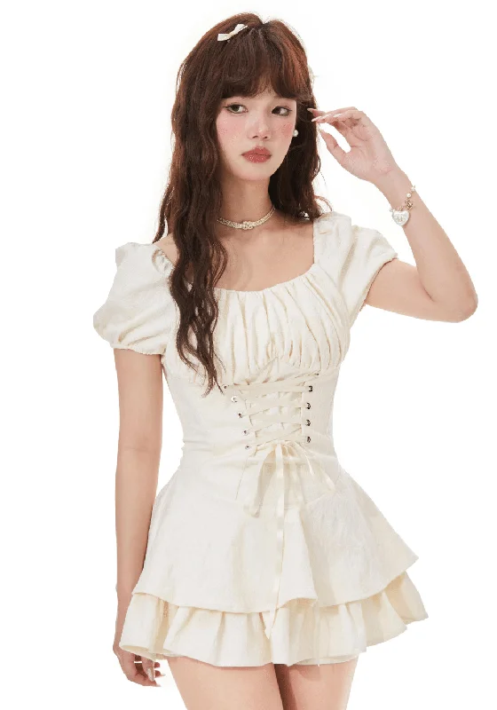 French Cinched Waist Dress Tunics Chic fashionable