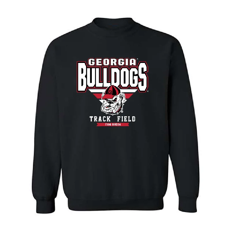 Georgia - NCAA Women's Track & Field : T'oni Birden - Classic Fashion Shersey Crewneck Sweatshirt Hoodie with High-Low Hem Asymmetrical Trendy