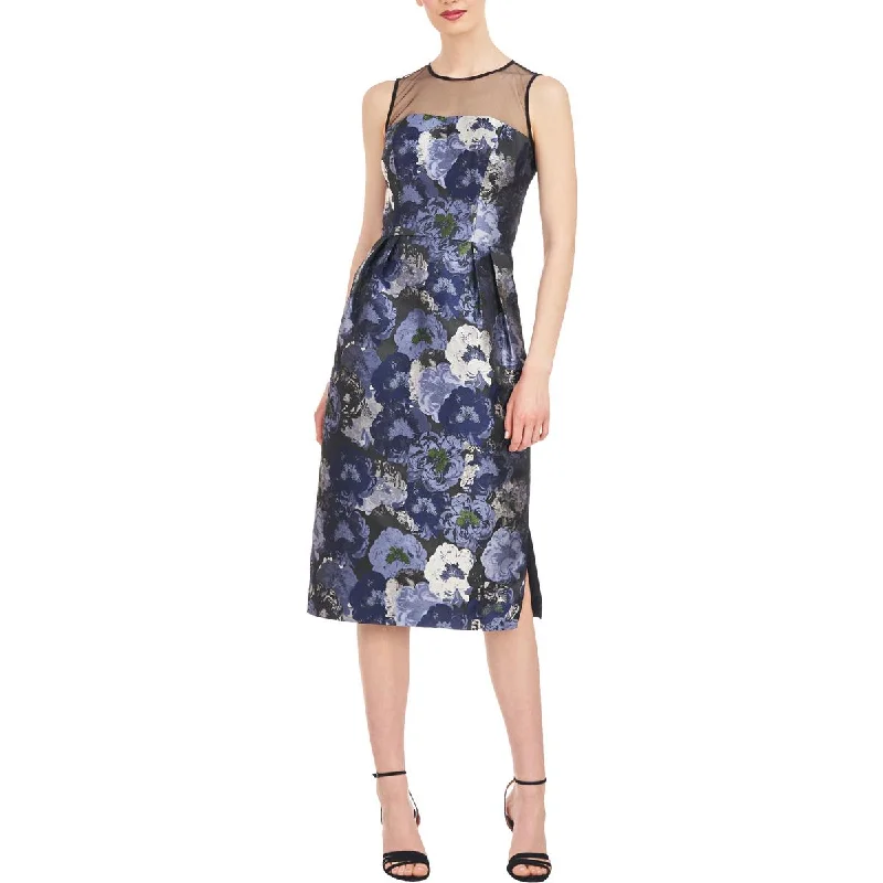 Kay Unger New York Womens Floral Print Mini Cocktail And Party Dress Tunics stripes playful