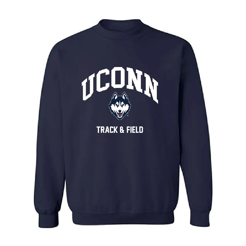 UConn - NCAA Women's Track & Field : Sarah Claflin - Classic Shersey Crewneck Sweatshirt Hoodie with High Neck Warm Protective