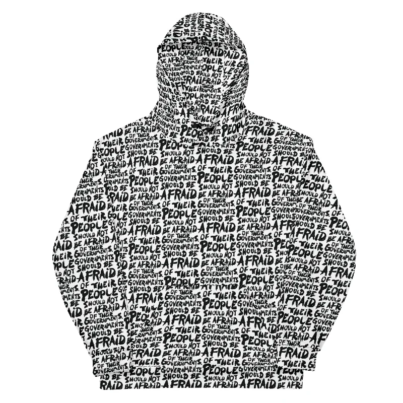 People Should Not Be Afraid of Their Governments Jefferson Quote Hoodie Hoodie Jacket Zipper Layering
